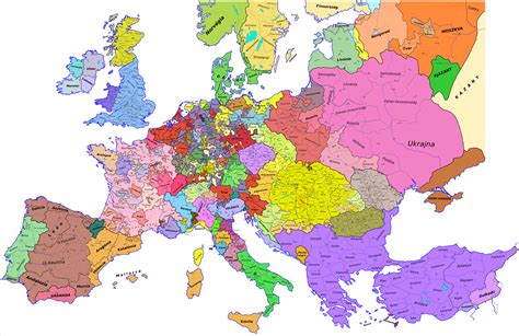 Europe In 1490 At The End Of The Reign Of King Matthias Cornivus Of