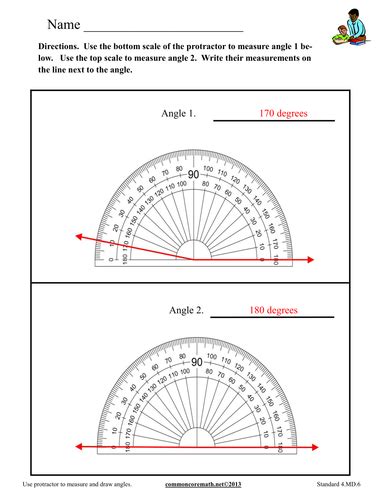 Use Protractors To Measure Angles 4md6 Teaching Resources