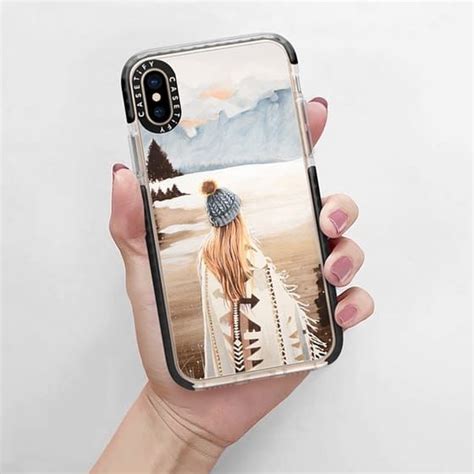 Casetify Impact Iphone Xs Case Oh To The Mountains We Go By Anna