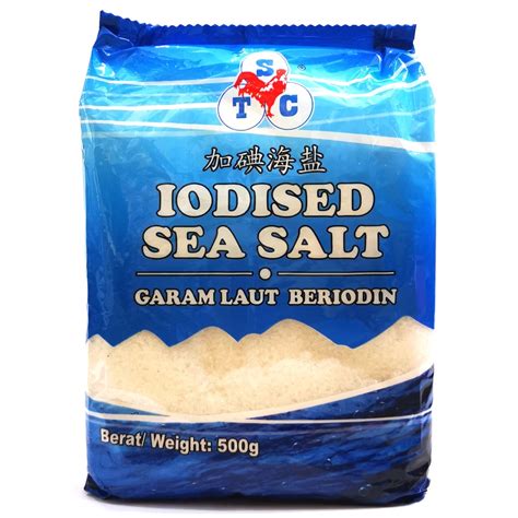 Stc Iodised Sea Salt Fine Garam Laut Beriodin Halus 500gm Shopee