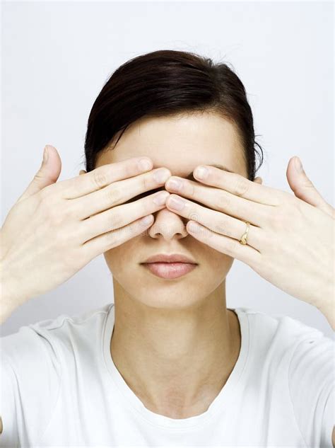 Cover The Eyes Stock Photo Image Of Gray Face Hand 29562646
