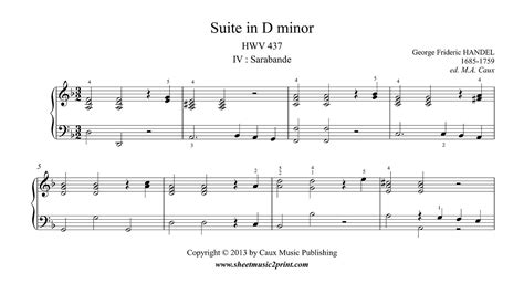 Handel Sarabande From Suite In D Minor Hwv Youtube