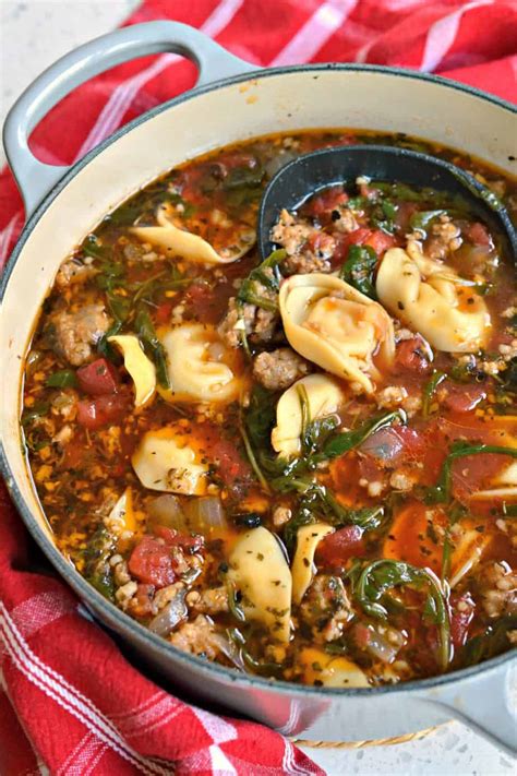 Tortellini Soup With Sausage Small Town Woman