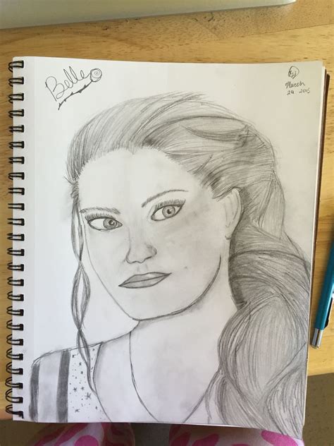 Belle From Once Upon A Time First Time Drawing Semi Realistic People