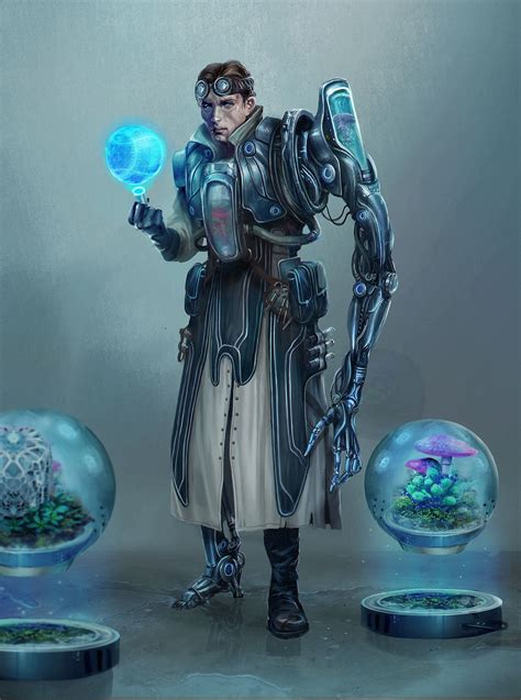 Scientist By Amy Cornelson Sci Fi Concept Art Cyberpunk Character