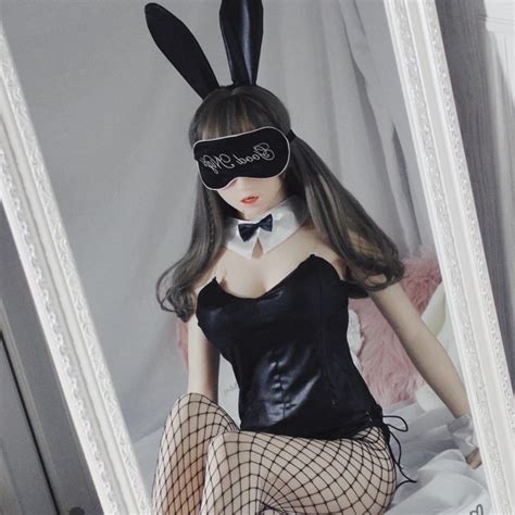 Bunny Maid Cosplay Sexy Adult Costume Erotic Lingerie Outfit Cute Black Jumpsuit Women Rabbit