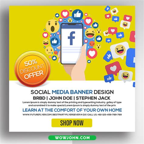 Free Create Social Media Banners Psd Template Wowjohn