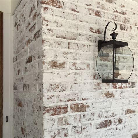 How To Whitewash A Brick Fireplace With Limewash Rings End