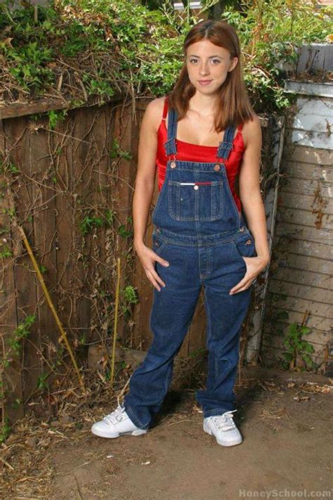 Girls Wearing Denim Overalls Photoshoots