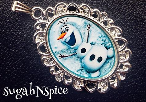 Frozen Olaf Snow Angel Necklace Pendant Cabochon For Chunky Etsy