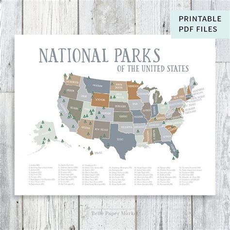 Educational Rivers Us National Parks Map Parks Camping Art Adventure