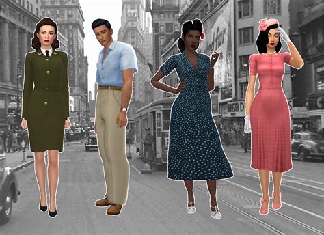Mmcc And Lookbooks Decades Lookbook The 1930 S Sims 4 Dresses Sims