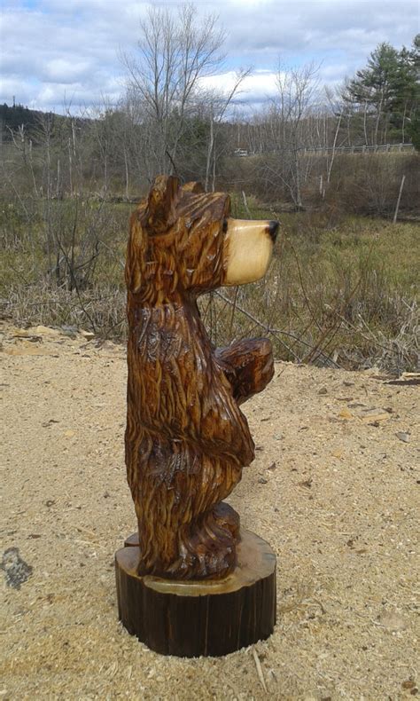 Brown Bear Cub Bear Cub Wood Carving Chainsaw Carving | Etsy