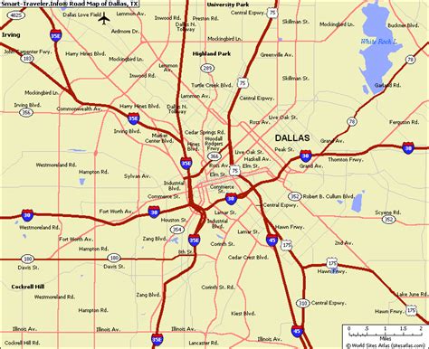Dallas Texas Map And Dallas Texas Satellite Image