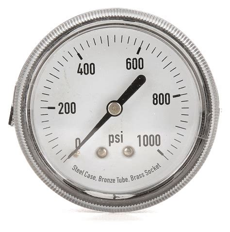 Grainger Approved Pressure Gauge 0 To 1000 Psi Range 14 In Mnpt