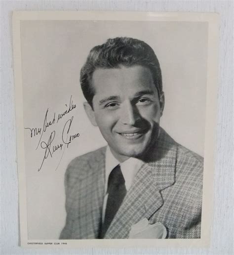 Old Vintage 1946 Perry Como Singer Signed Prom Photo Chesterfield