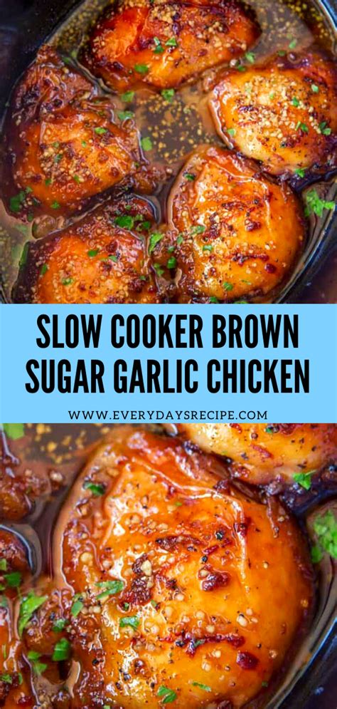 Slow Cooker Brown Sugar Garlic Chicken Every Days Recipe