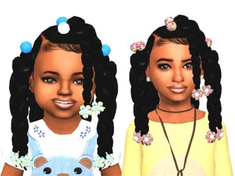 Ebonix Xoe Sims 4 Afro Hair Sims Hair Toddler Hair