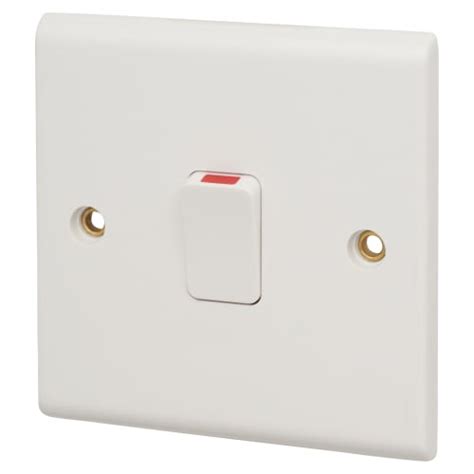 Deta 20a 1 Gang Double Pole Light Switch White Electricaldirect