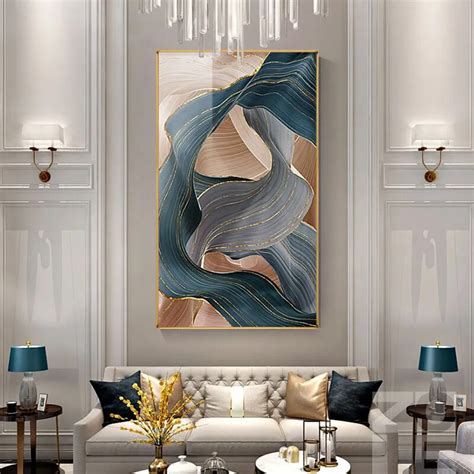 Nordic Canvas Painting Modern Abstract Luxury Ribbon Posters Prints