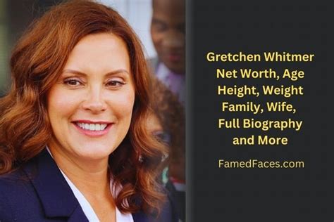 Gretchen Whitmer Height Net Worth Husband Education Wiki Full