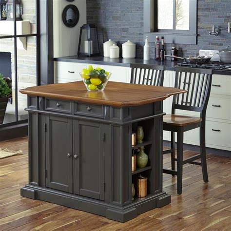 Get added storage and counter space with the. Home Styles Aspen Rustic Cherry Kitchen Island With ...