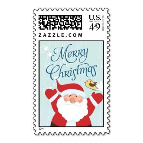 Santa Claus Merry Christmas Postage Stamps Navidad Christmas Christmas