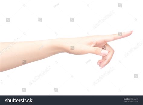 Closeup Female Hand Pointing Isolated On Stock Photo Shutterstock