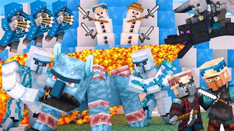 Villager Vs Pillager Life Winter War Full Animation Minecraft