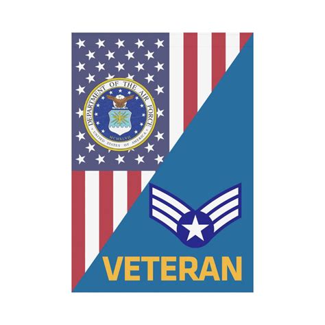 Us Air Force E 4 Buck Sergeant Veteran House Flag 28 Inches X 40 Inche