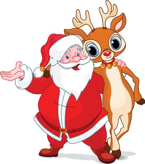Santa And Rudolph Symbols And Emoticons