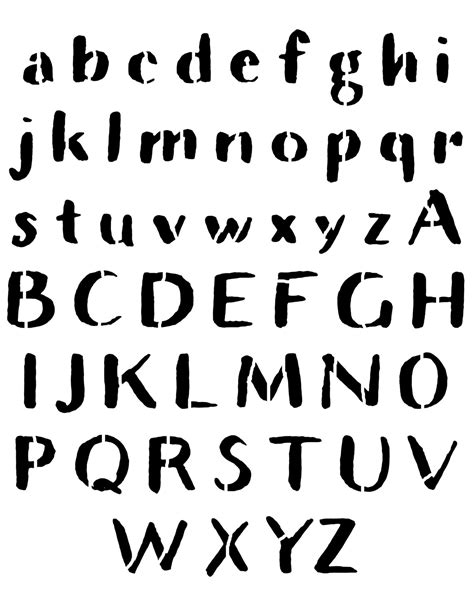 Printable Stencil Font Customize And Print