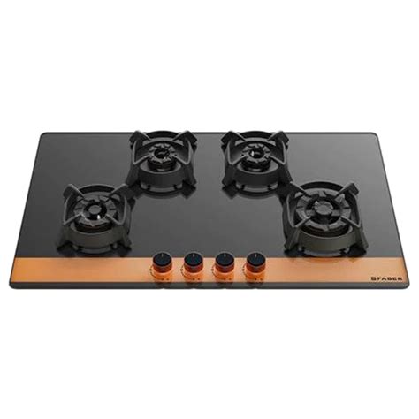 Buy Faber Utopia Pro HT BR CI Burner Toughened Black Glass Built