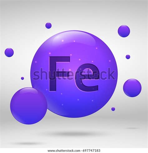 Iron Icon Mineral Drop Pill Capsule Stock Vector Royalty Free 697747183
