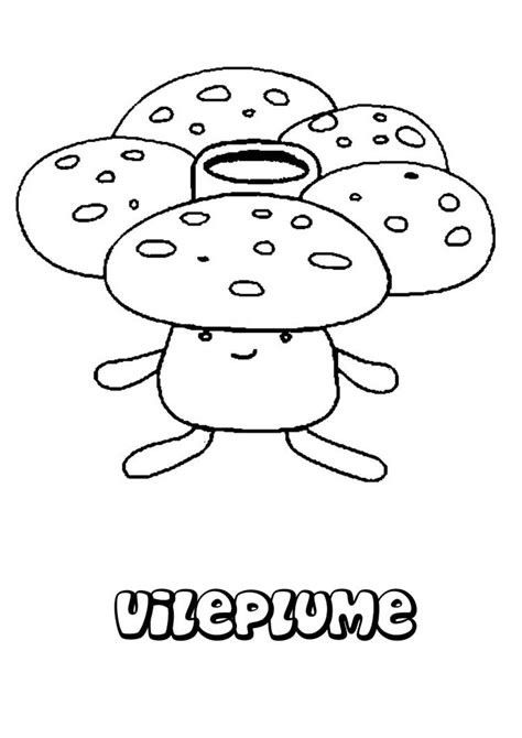 Free pokemon coloring pages for you to color in. Vileplume coloring pages - Hellokids.com