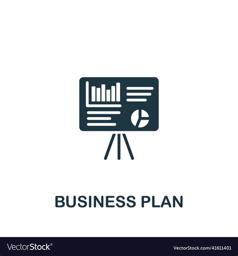 Business Plan Icon Monochrome Simple Icon Vector Image