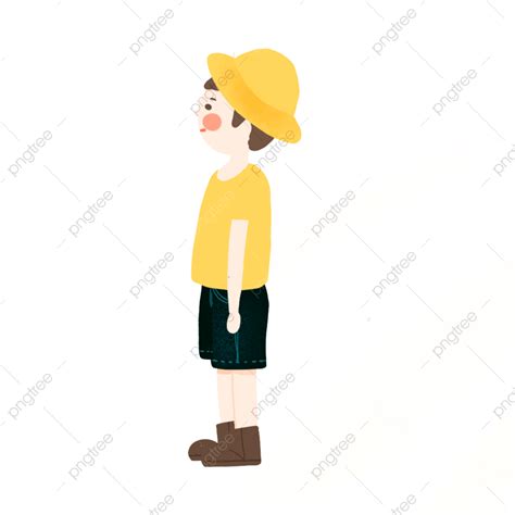 Cute Little Boy Png Picture Hand Painted Cute Little Boy With Yellow