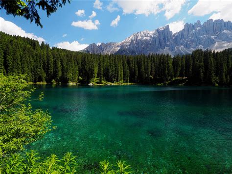 Wallpaper Forest Mountains Italy Lake Nature Reflection