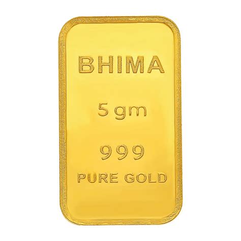 Buy Bhima Jewellers 24k 999 Pure Gold Bar 5gm Online At Low Prices In