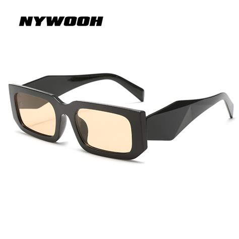 Nywooh Retro Square Sunglasses Women Brand Deisnger Beach Frame Sun Glasses Men Personality