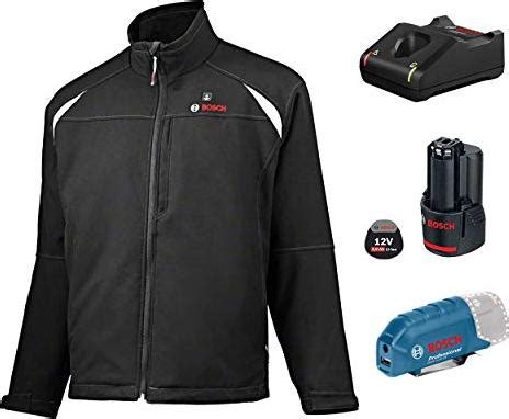 Die beheizbare outdoorjacke für arbeit hält lange warm: Bosch Professional GHJ 12+18V Full Beheizbare Jacke L inkl ...