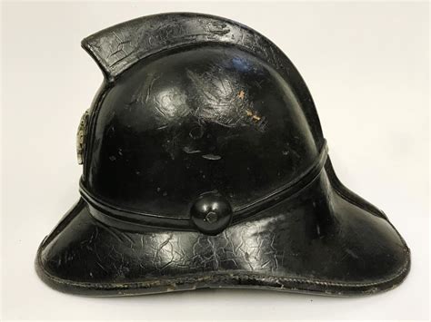 Sold Price Vintage London Fire Brigade Leather Helmet February 1