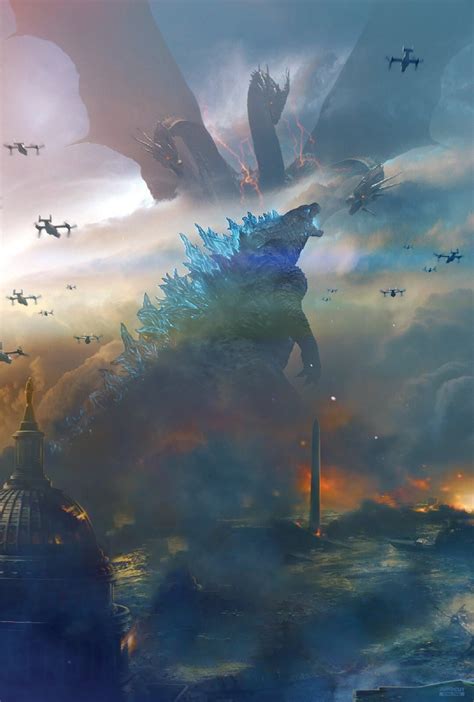 Planet of the monsters (2017) phone wallpaper | moviemania. Godzilla 2 RealD 3D poster TEXTLESS - Godzilla 2: King of ...