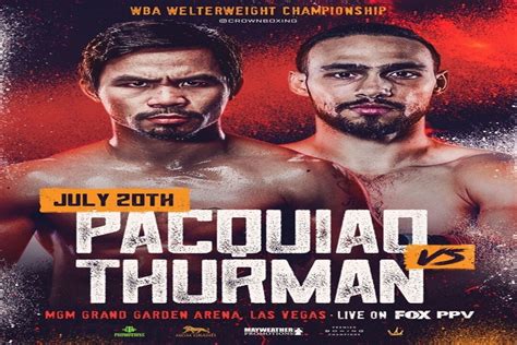 Manny pacquiao takes on undefeated welterweight keith thurman who is 10 years his junior. SecondsOut Boxing News - Main News - Manny Pacquiao vs ...