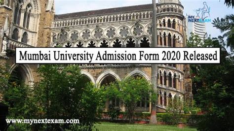 Mumbai University Admission Form Released 2020 University Admissions