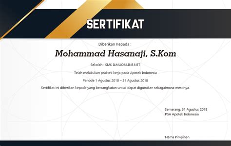 Download Desain Sertifikat Format Docx Word Dan Cdr Coreldraw Free Vrogue