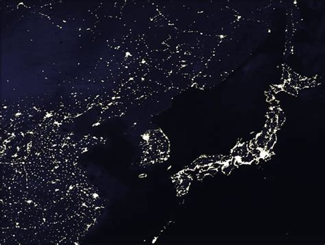 Tribdecaben Satellite Photo Of North Korea At Night