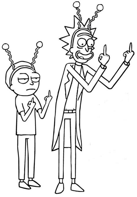 rick  morty coloring pages    print