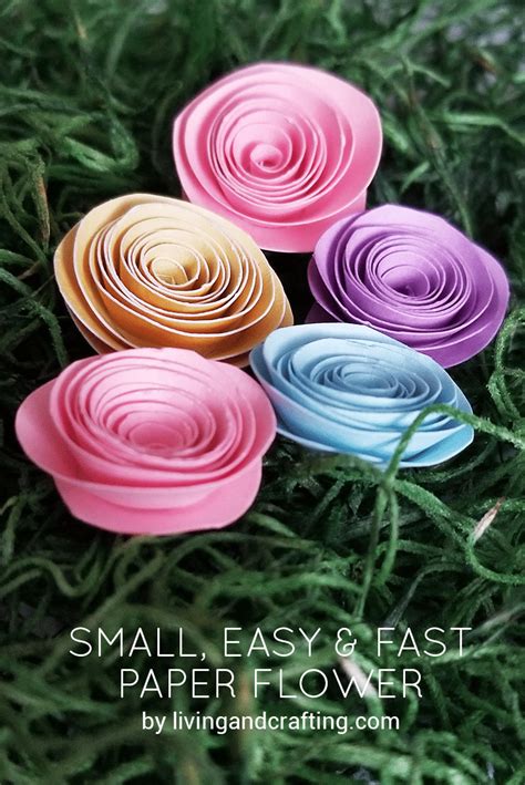 Small Easy And Fast Paper Flower Living And Crafting