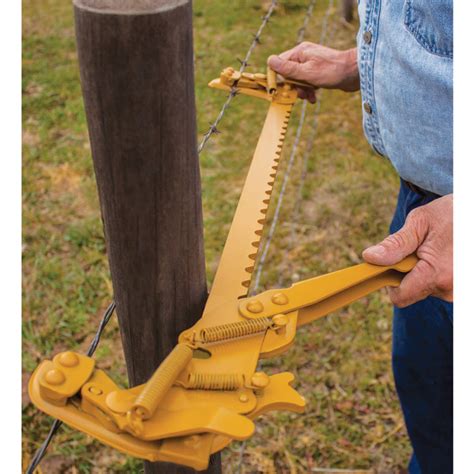 I enlisted my parents to help. Goldenrod Hired Hand Fence Stretcher, Model# 405 ...
